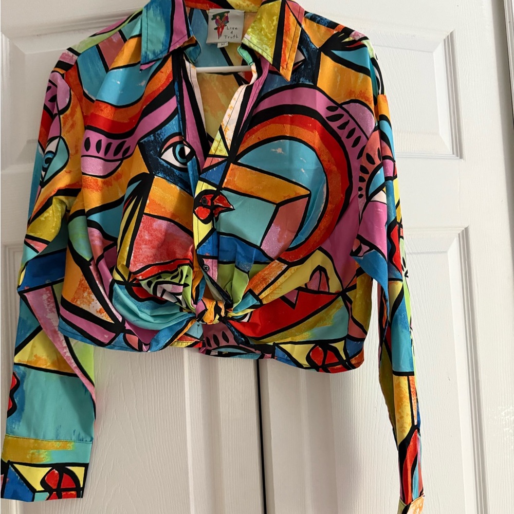 Colorful Abstract Women's Top